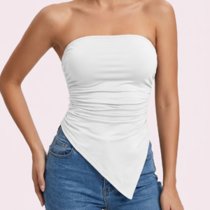 Blusa asimétrica blanca para mujer Woman Power Store Quito Ecuador
